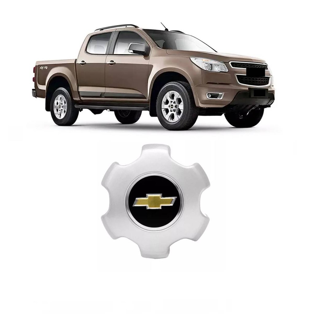Calota Centro Roda S10 Lt Ltz 2012 2013 2014 15 Prata Novo