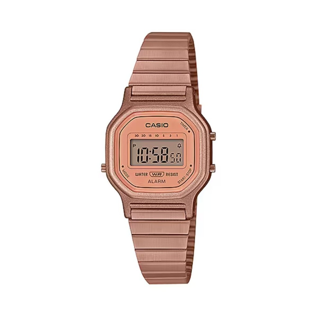 RELÓGIO CASIO FEMININO VINTAGE ROSE GOLD LA-11WR-5ADF em Oferta na Shopee