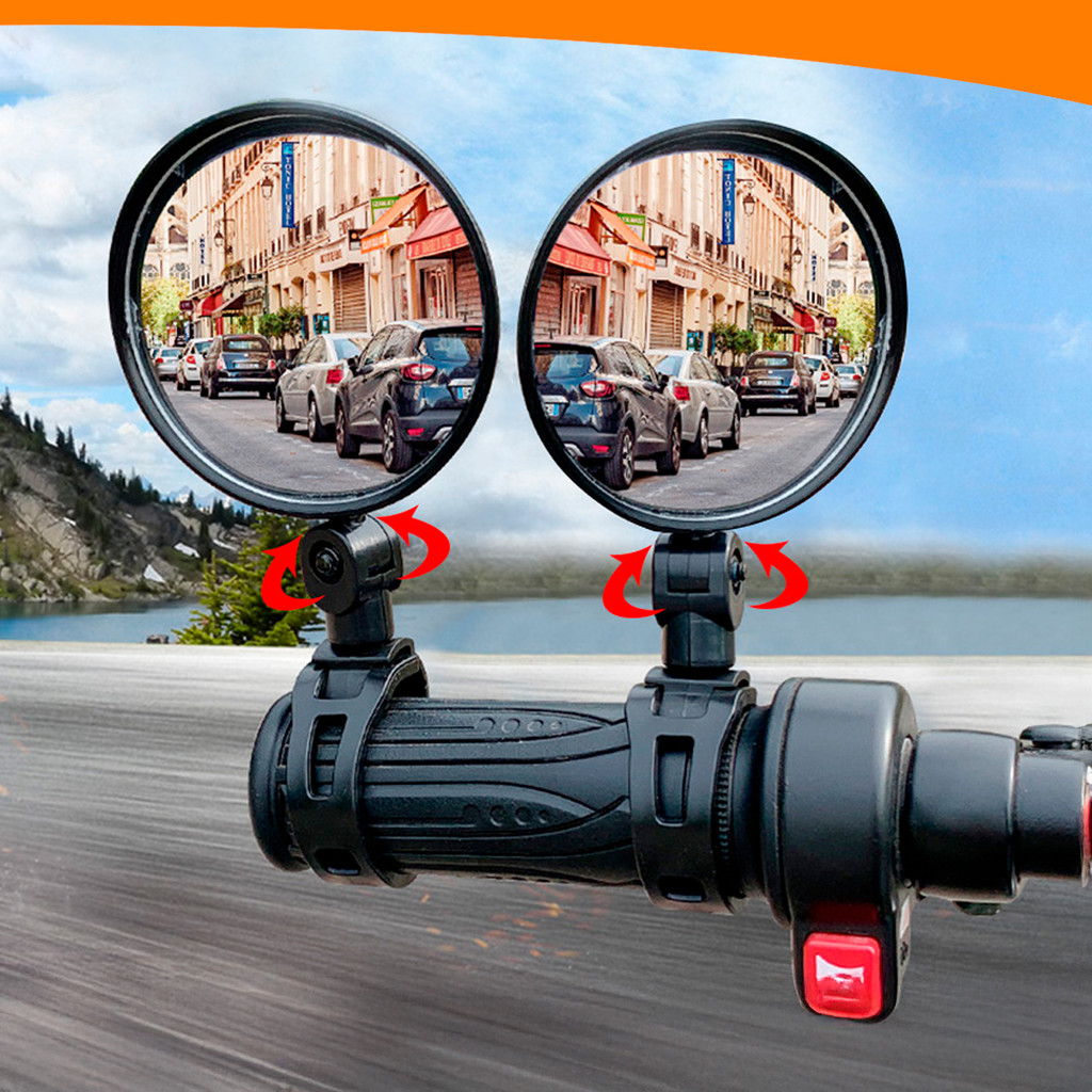 Espelho Retrovisor Bike 360° Kit Com 2 Unidades Flexível e Resistente