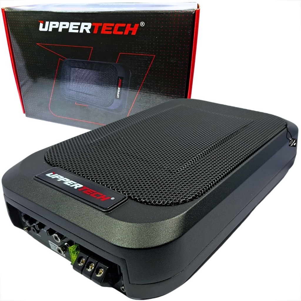 CAIXA SOM AUTOMOTIVA  ALUMINIO AMPLIFICADA SUBWOOFER 7X9 E 4X6 SLIM ATIVA UPPERTECH 220W RMS
