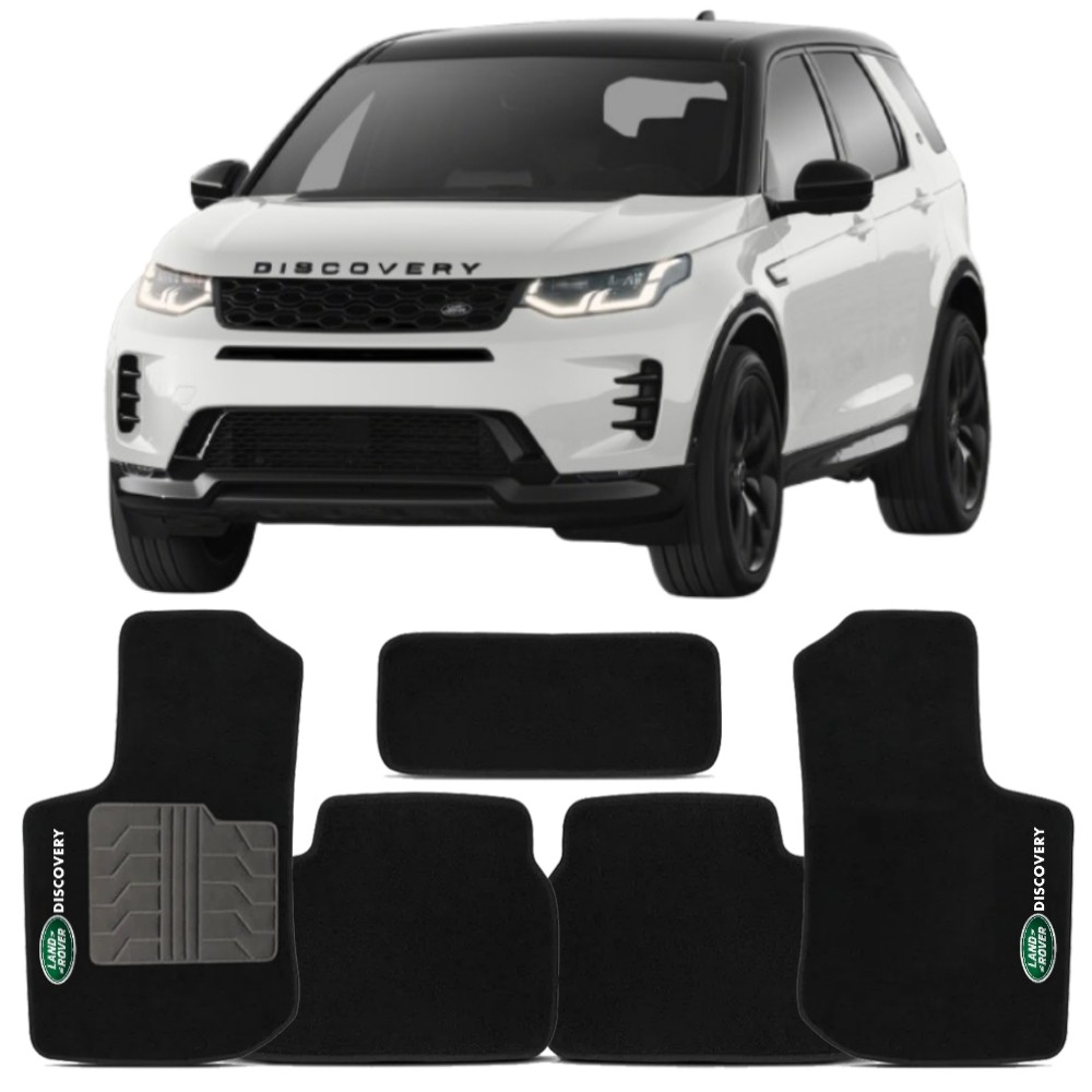 Tapete Land Rover Discovery Sport 2015 a 2025 Tevic TVLR20105 Carpete Pinado Preto