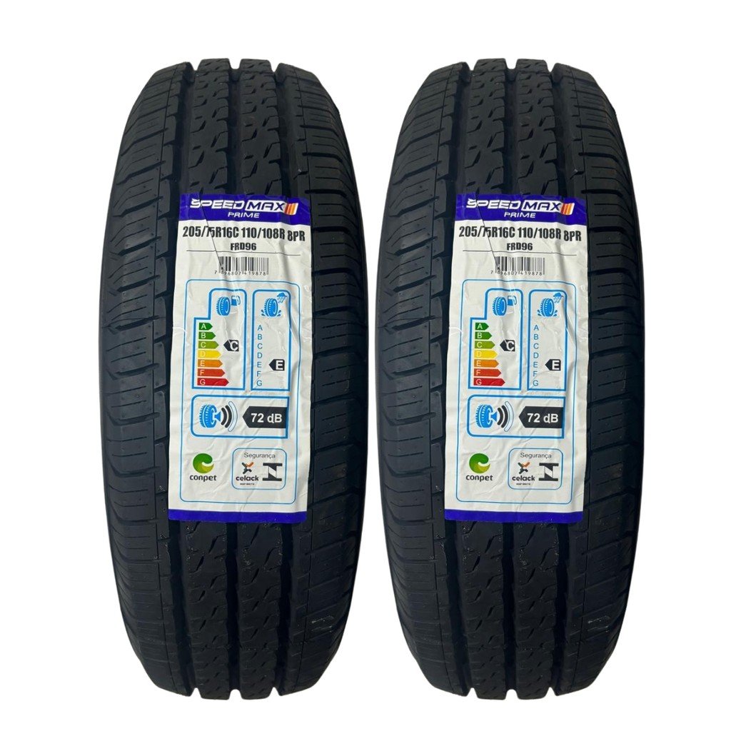 KIT 02 PNEUS 205/75R16C 110/108R FRD96 SPEEDMAX PRIME CARGA LONADO HR MASTER DUCATO em Oferta na Shopee