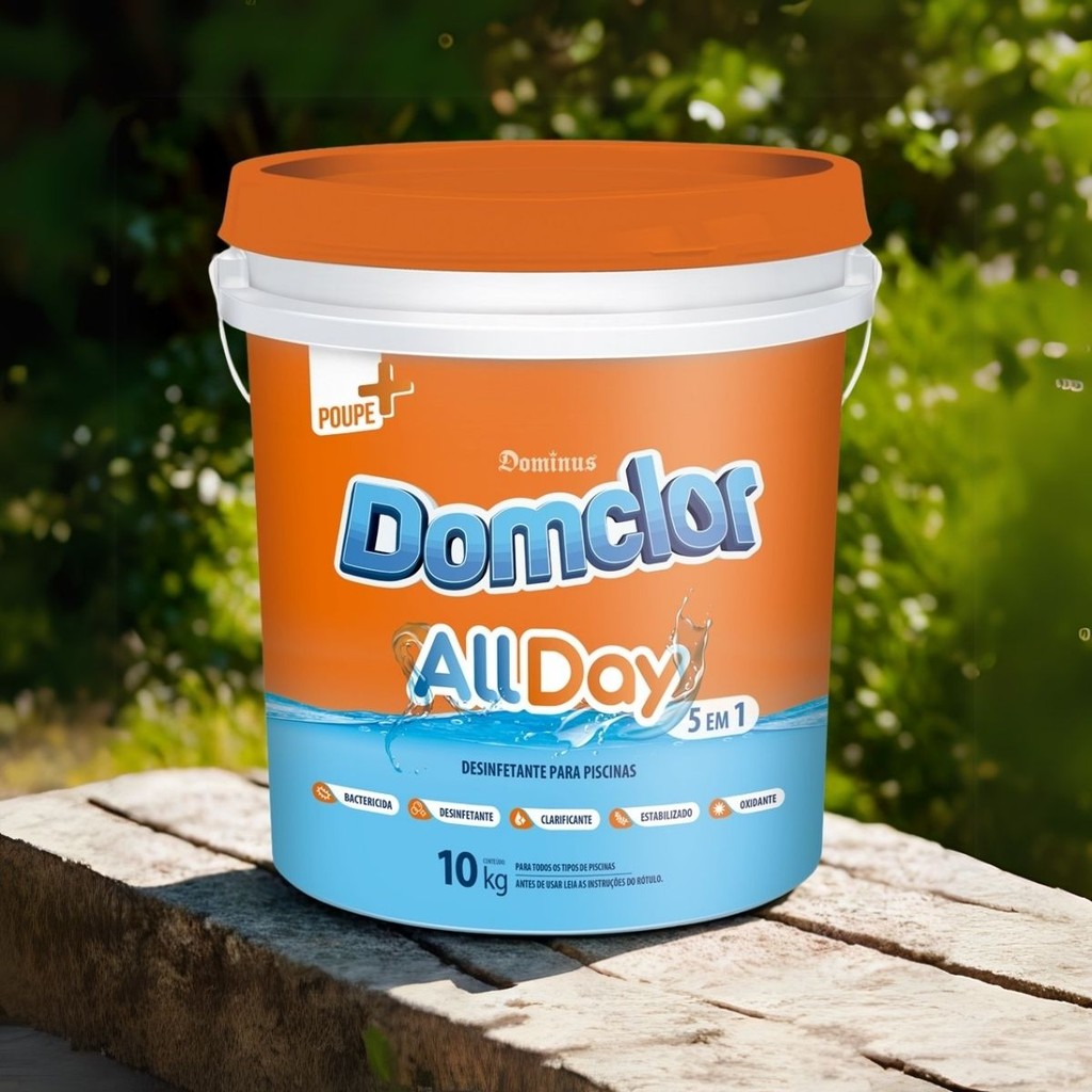 Domclor AllDay 10kg Cloro Para Piscina Limpa e Segura