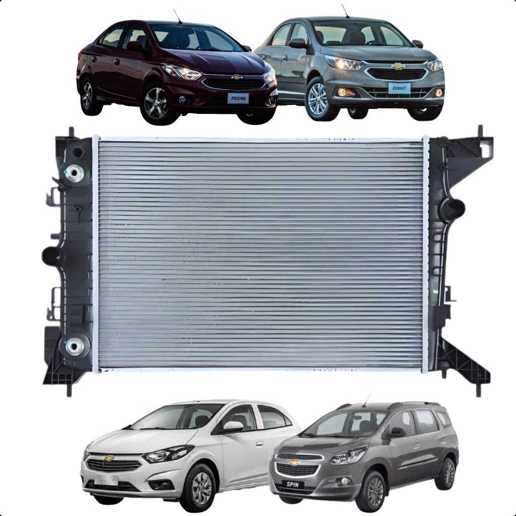 Radiador do Motor Alumínio Brasado Cobalt Onix Prisma Spin