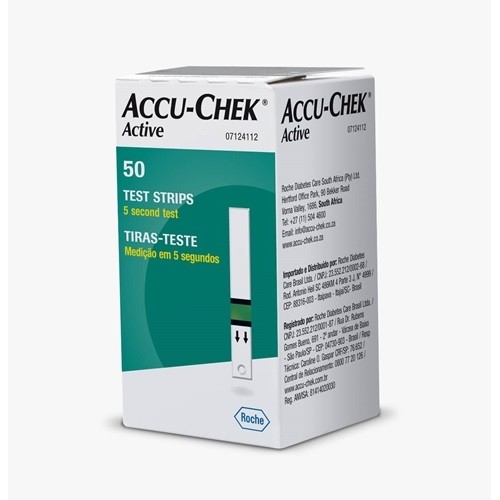 Tiras Para Medição de Glicose Accu-Chek Active 50 Un - Roche