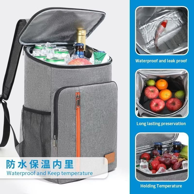 Mochila Térmica Impermeável De Grande Capacidade De Alta Qualidade 18L Cooler Portátil Piquenique Quente Frio-Lolita