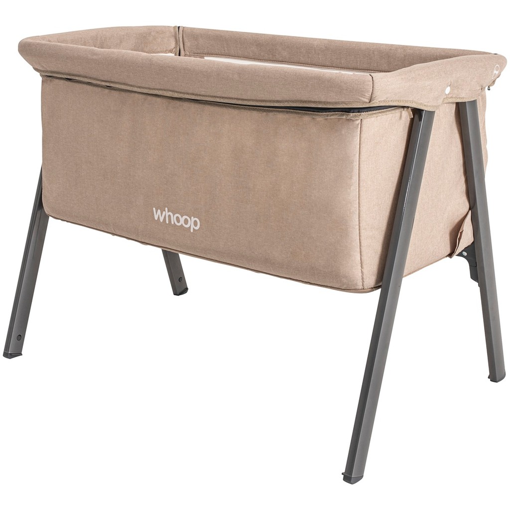 Berço Lado a Lado Lazy Whoop Kiddo Capuccino c/ Tela e Bolsa em Oferta na Shopee