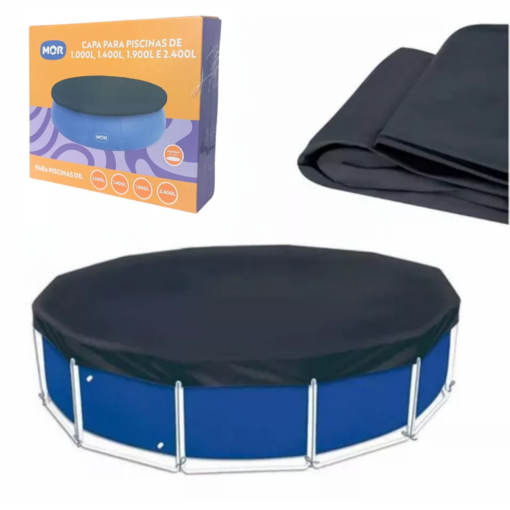 Capa De Piscina Inflável Redonda 1000L-1400L-1900L-2400L Mor em Oferta na Shopee