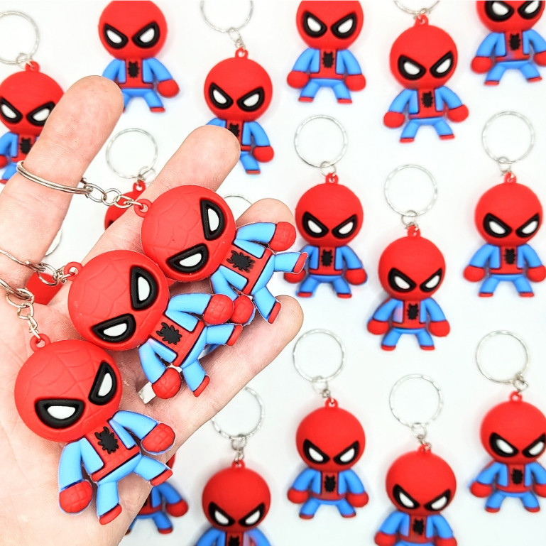 Chaveiro Homem Aranha 3d Boneco 10un Lembrancinha Aniversário Tema festa Menino