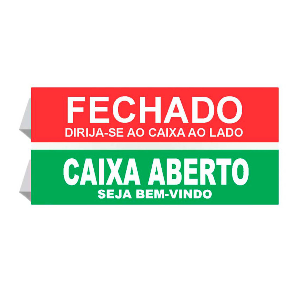 Placas Caixa Fechado Display 30x7com Frente Aberto Balcao Lojas Mercado