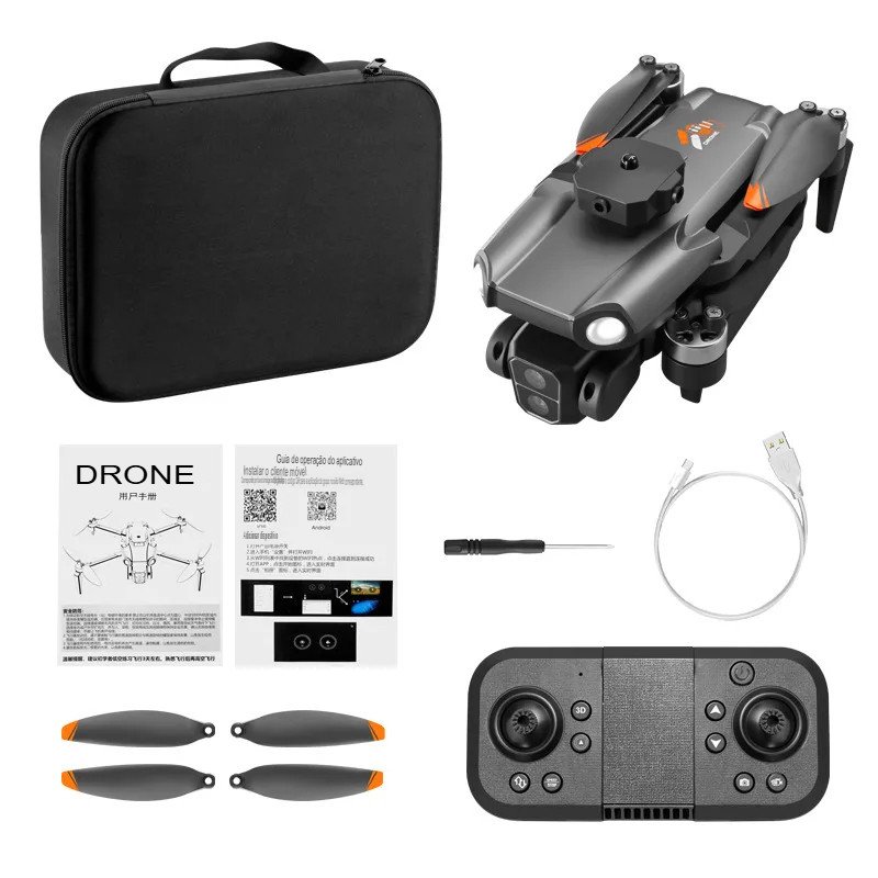 Drone S119 com Câmera – Motor Brushless, Wi-Fi FPV, Evita Obstáculos  1 Bateria