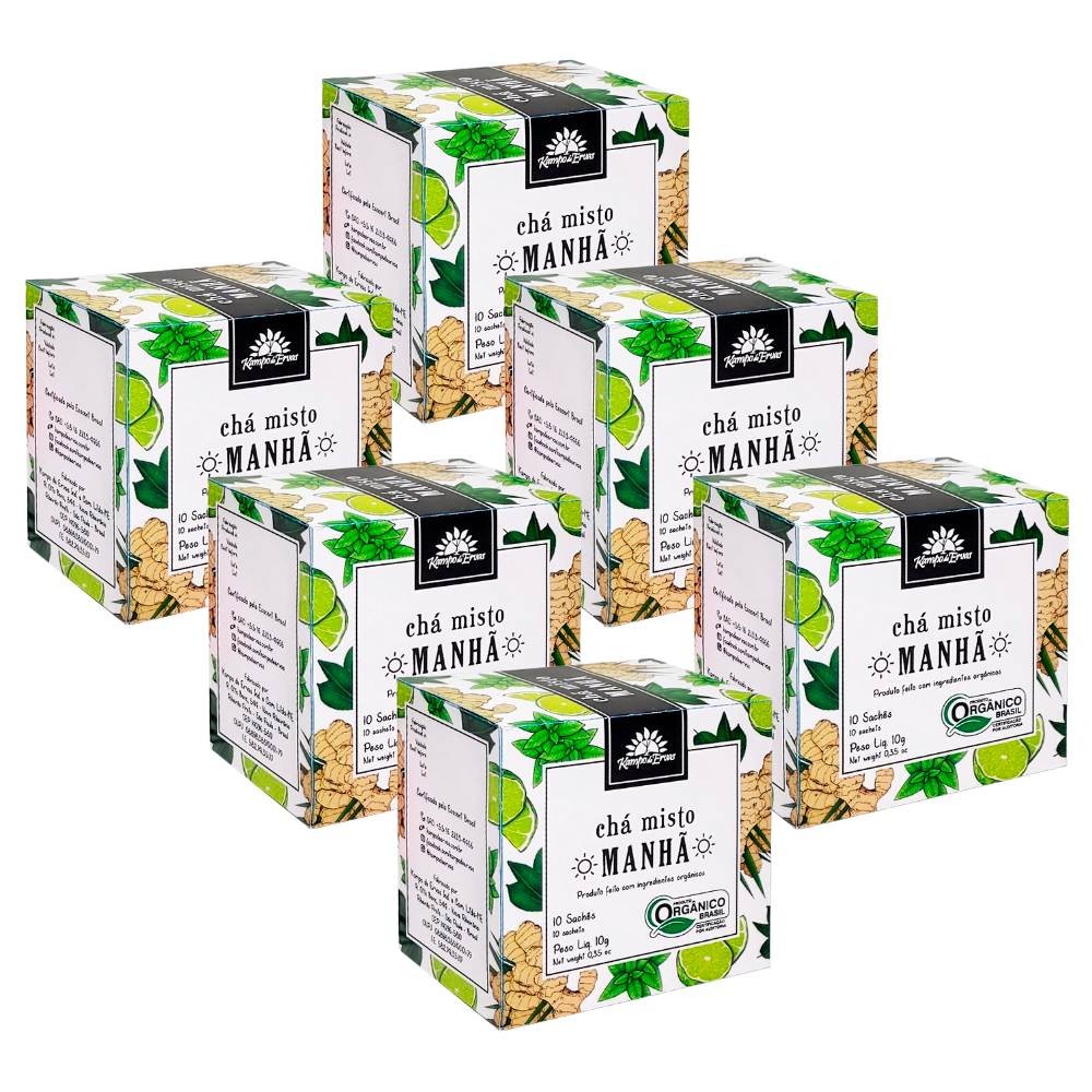 Harmonia Manhã Chá Verde Menta Gengibre Limão Kit 60 sachês