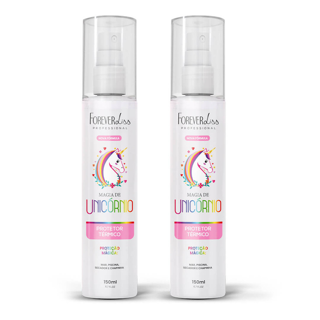Combo com 2 Protetores Térmico Magia de Unicórnio Forever Liss 150ml em Oferta na Shopee