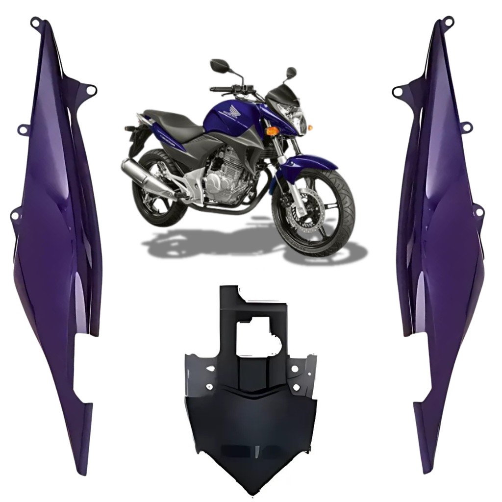 Kit Carenagem Rabeta Completa Traseira Lateral Honda Cb300r Roxo 2011 PARAMOTOS HONDA
