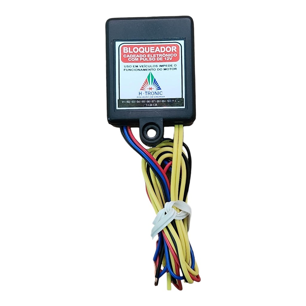 Bloqueador Veicular Automotivo Antifurto Cadeado Eletronico Carro Moto 12V