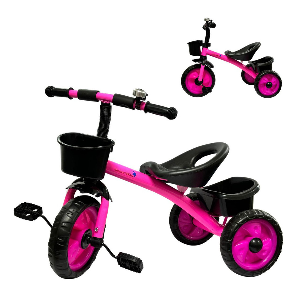 Triciclo Motoca Infantil Baby Motoquinha Passeio Diversao Rosa Importway