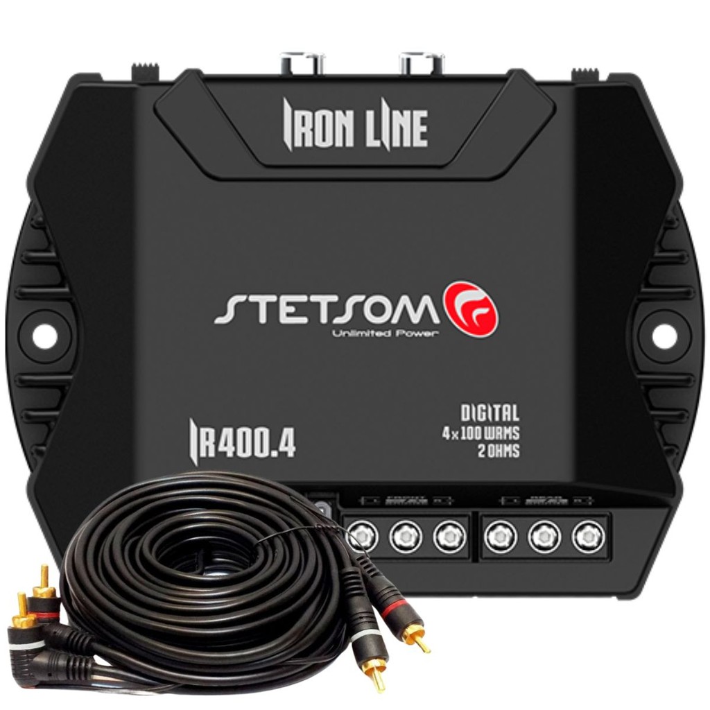 Modulo Ir400.4 Stetsom 400w + Cabo Rca Kx3 5m Flexível Som em Oferta na Shopee