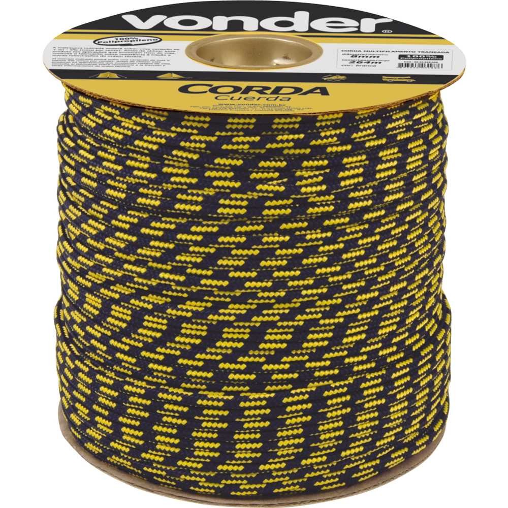 Corda Multifil Trançada 10mm x 190m Cores Diversas Vonder em Oferta na Shopee