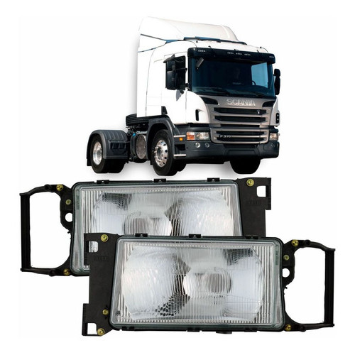 Par Farol Scania S4 /s5 P310 114/360 124/360 G420 R420 Vidro - Spare Parts and Accessories for Vehicles
