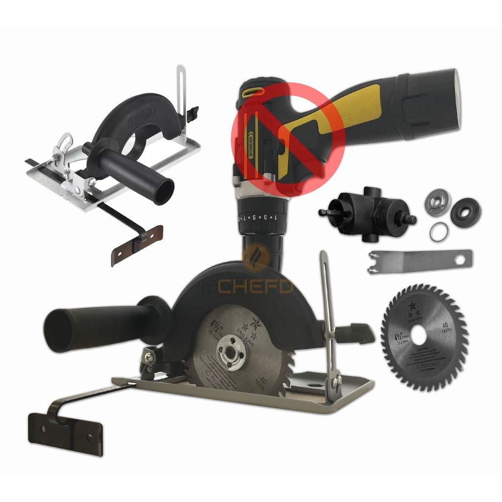 Kit Adaptador para Parafusadeira em Serra Circular – Ideal para Marcenaria e Projetos DIY