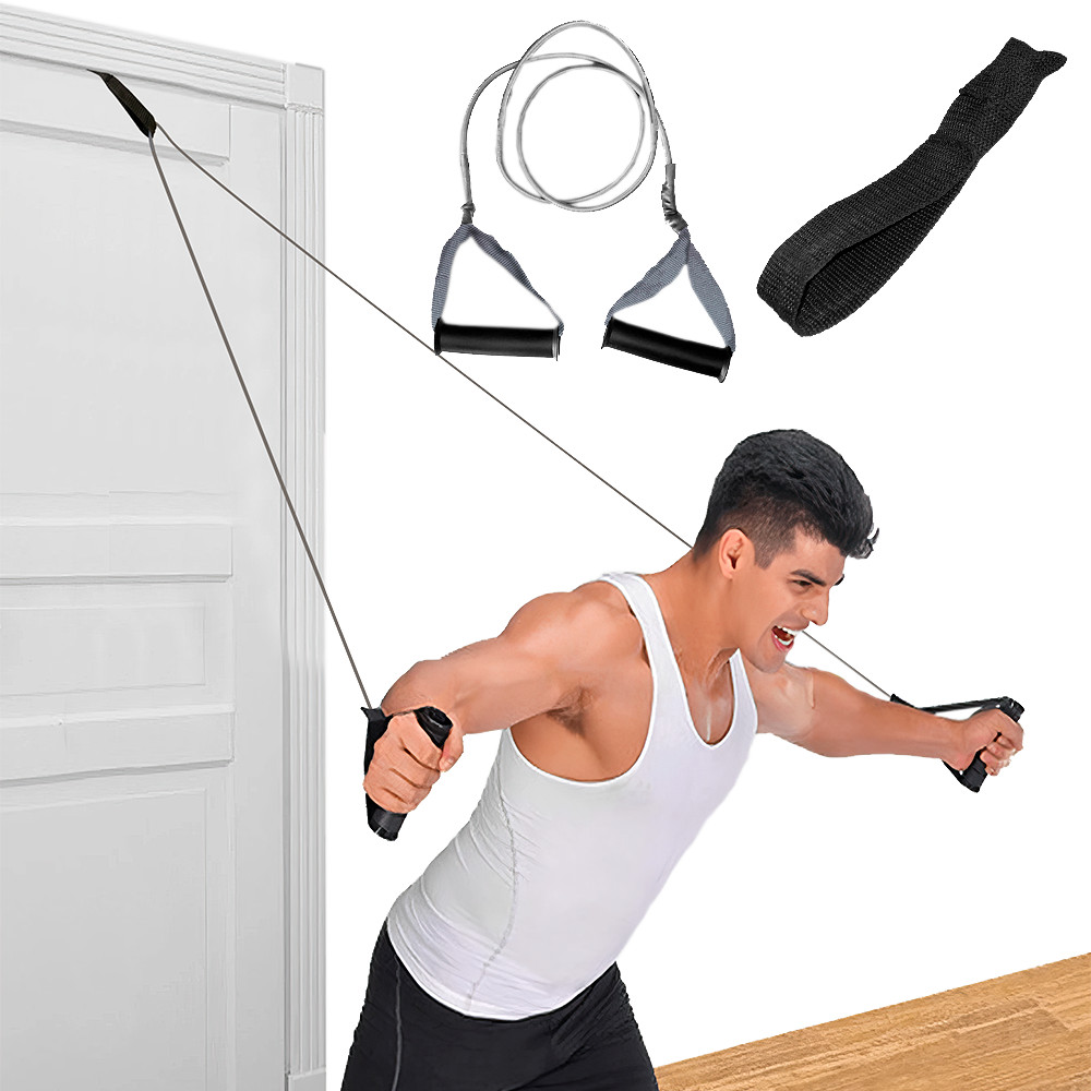 Kit Elastico + Suporte Âncora Elastico com Tensão para Treinamento Multifuncional em Casa em Oferta na Shopee