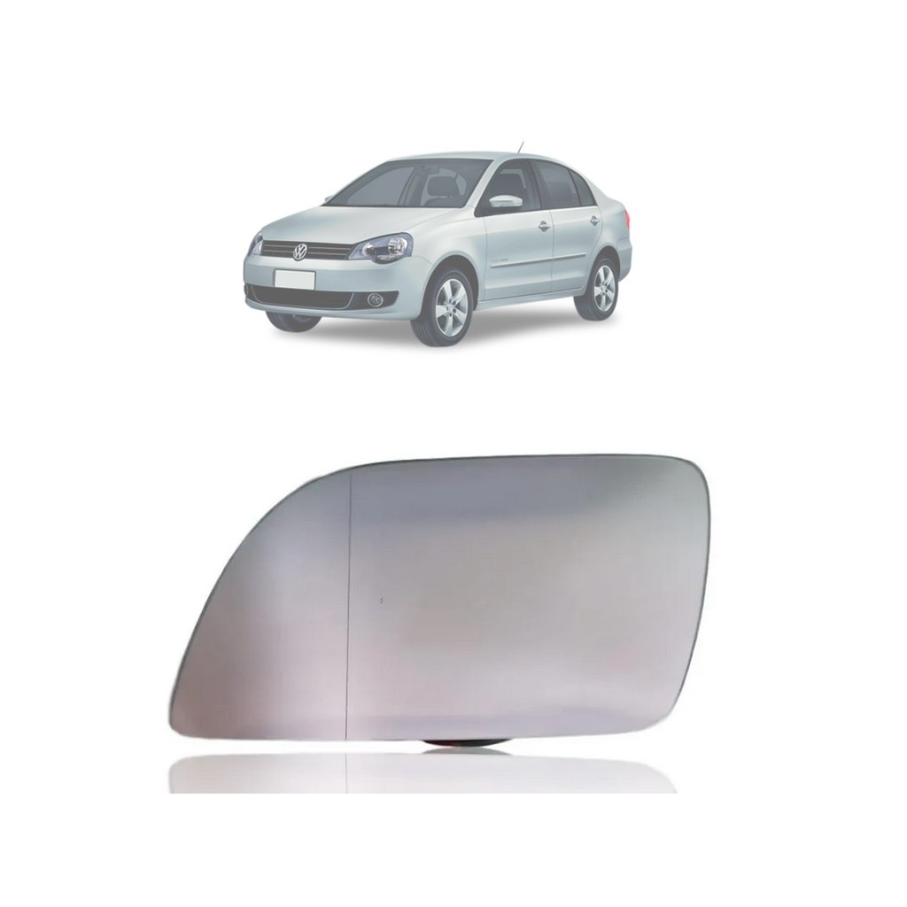 Lente Vidro Retrovisor VW Polo 2002 até 2009 Motorista EB285