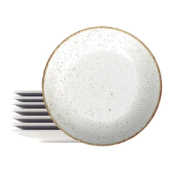 Kit 8 Pratos Fundo 22cm Porcelana Tramontina Rustico Decorado P/ Sopa Caldo