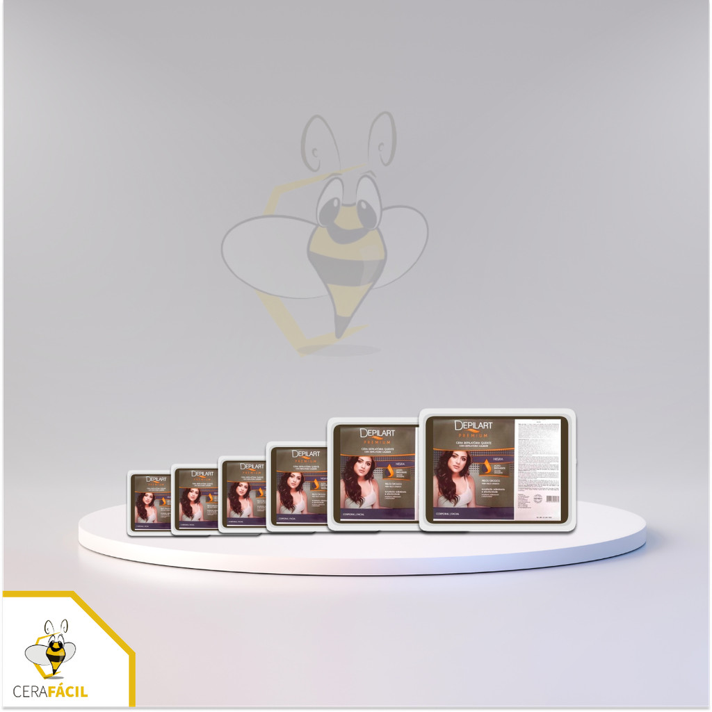 Cera Quente Negra 1Kg Depilart 6un