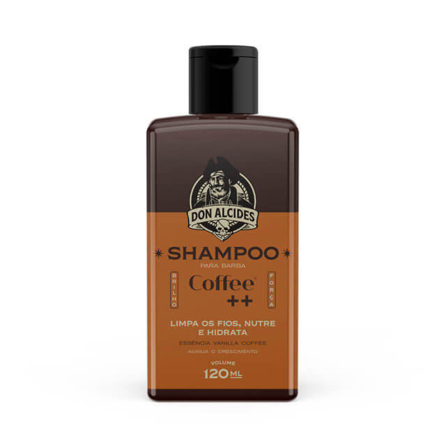 SHAMPOO PREMIUM PARA BARBA 120ML COFFEE MAIS DON ALCIDES PROMOÇÃO