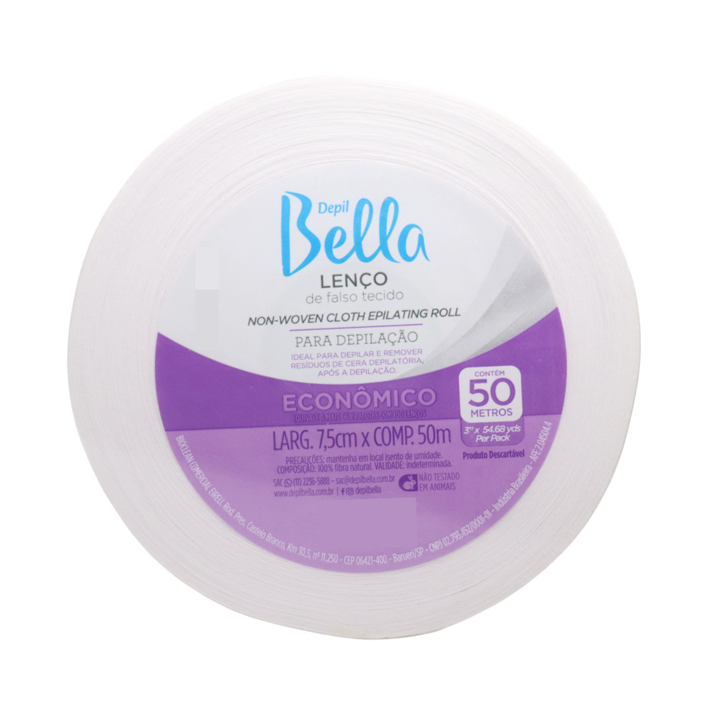 Rolo Descartável Para Depilação Cera 50 Metros Depil Bella - Beauty