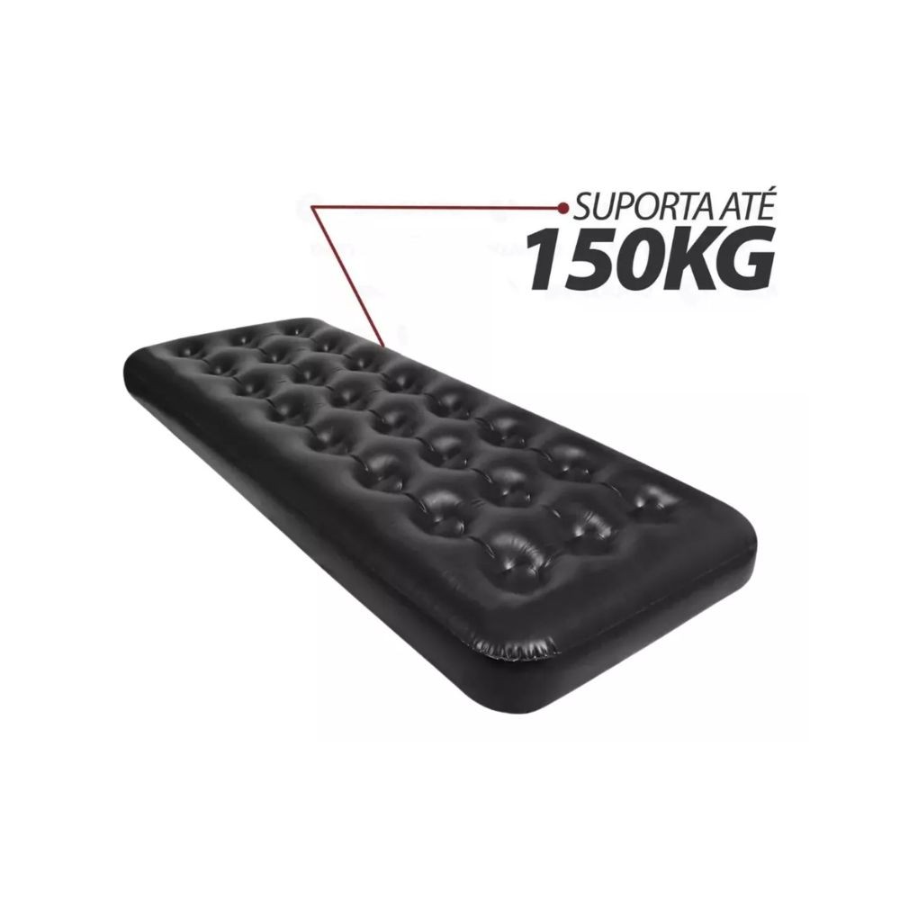 Colchão Inflável Deluxe Comfort black Bel Fix em Oferta na Shopee