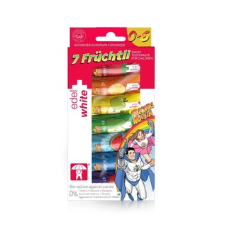 Creme Dental Infantil Edel White 7 Fruchtli com 7 Sabores em Oferta na Shopee
