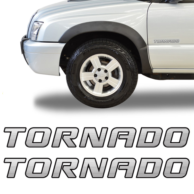 Par De Adesivos S10 Tornado 2009 2010 2011 Emblema Lateral