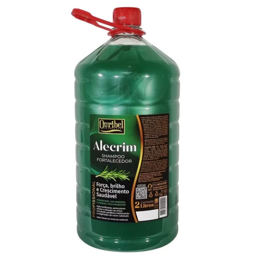 Shampoo Profissional Ouribel  Alecrim 2 Litros força brilho e crescimento saudável