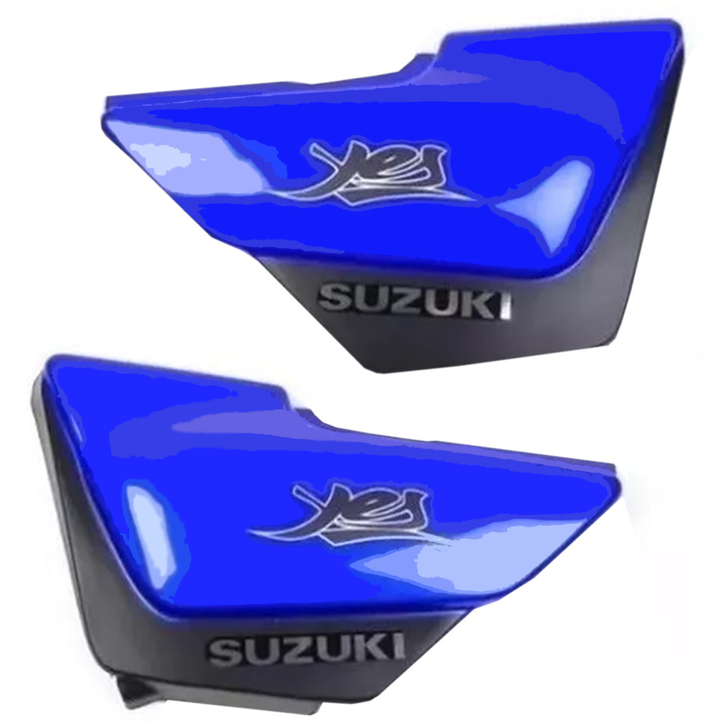 Tampa Lateral Suzuki Yes 125 Azul 2005 a 2010 Adesivado Par