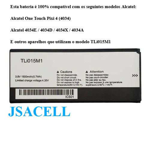 Bateria Compatível Com Alcatel Tlio15m1  Envio Imediato!!!!