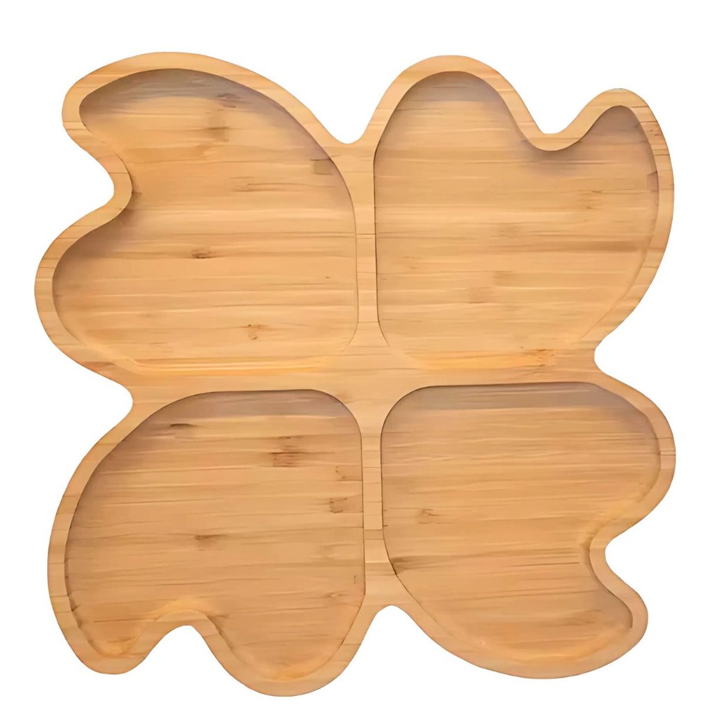 Bandeja Petisqueira MDF 4 Divisórias Flor DC1146 - Yoss - Home & Living