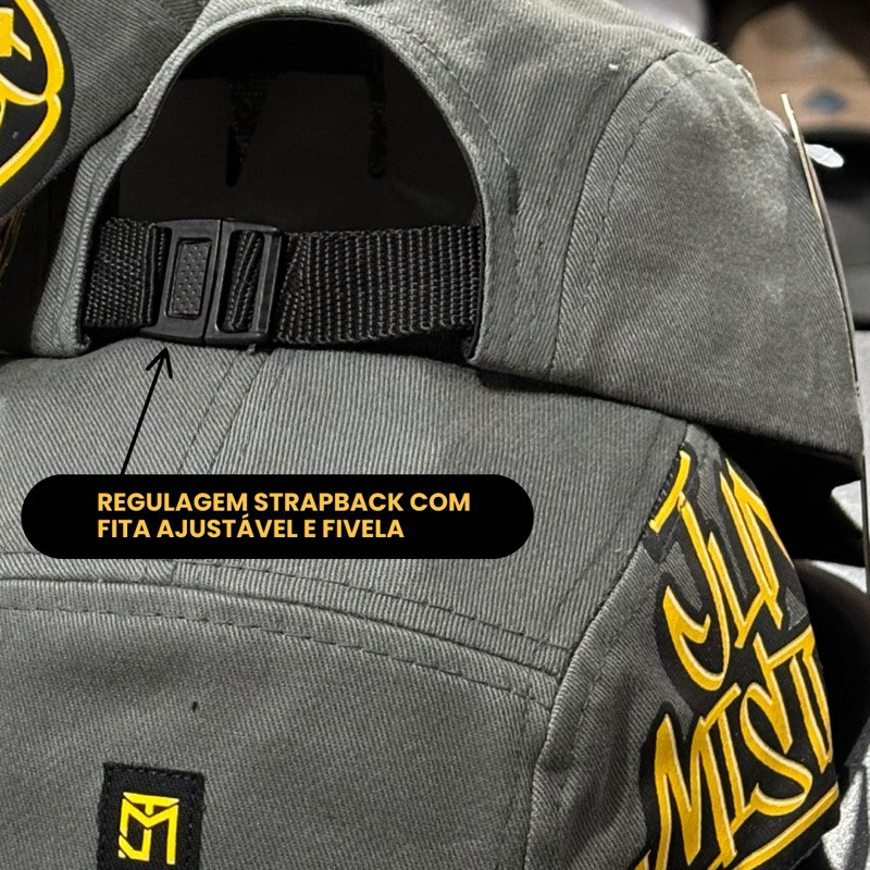 Boné 5 Five Panel Original Junto e Misturado C/ Regulagem Strapback Moda Skatista