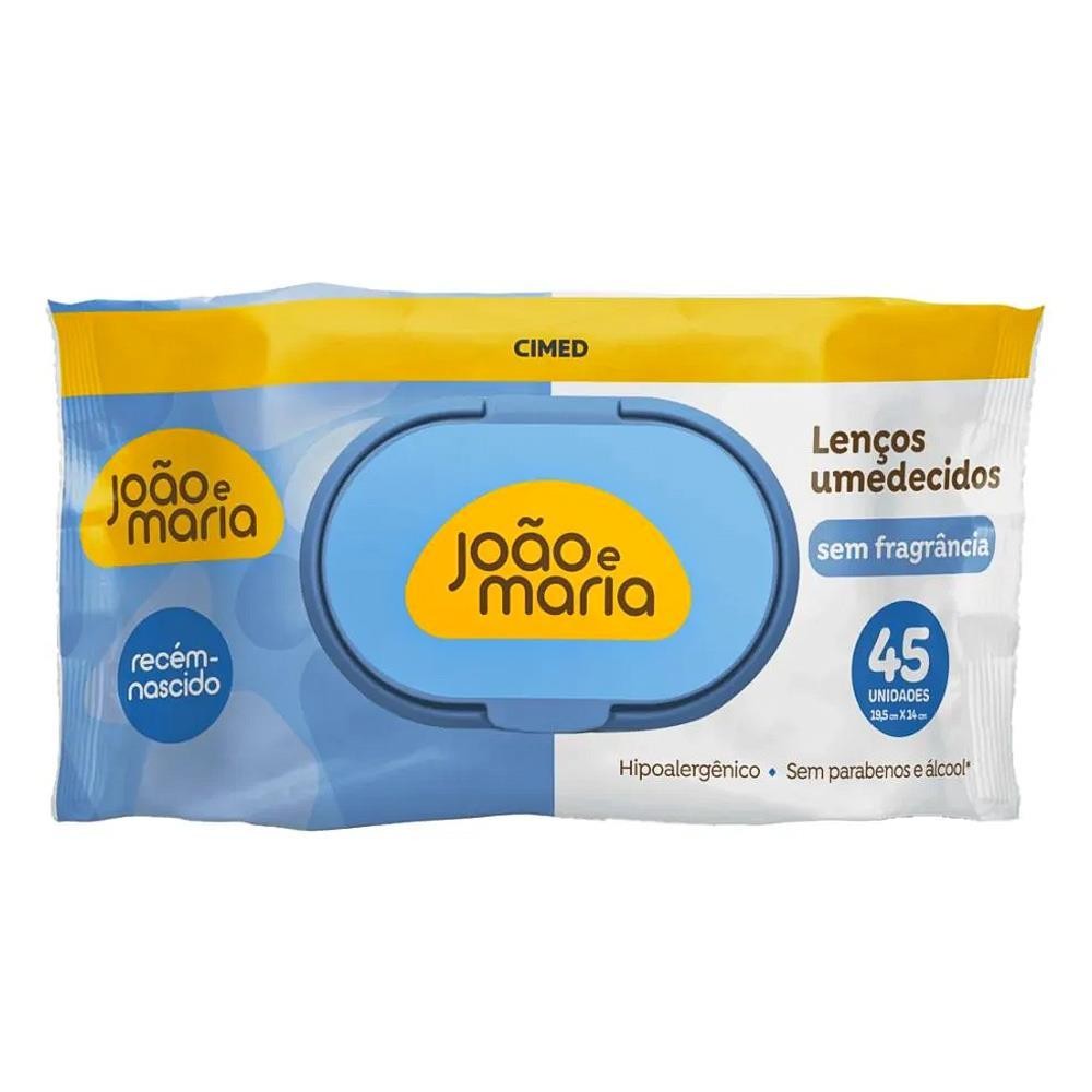João E Maria Lenços Umedecidos Recém-Nascido Com 45 Unidades em Oferta na Shopee