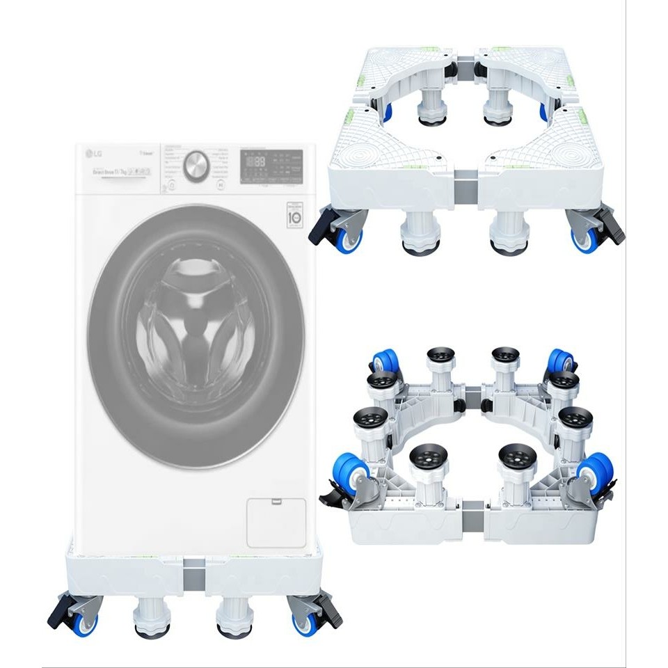 Suporte, Carrinho p/ Geladeira, Lavadora, Máquina Lava e Seca Brastemp, Samsung, Midea Storm Wash, Electrolux, LG