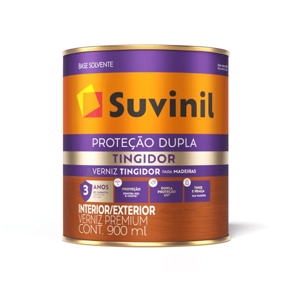 Verniz Tinge e Protege Mogno Brilhantre 900ml - SUVINIL - Home & Living