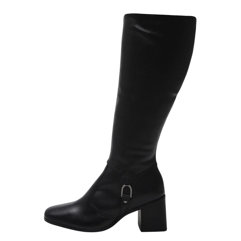 Bota Feminina Bottero Cano Longo Salto Médio Couro Legítimo 361808