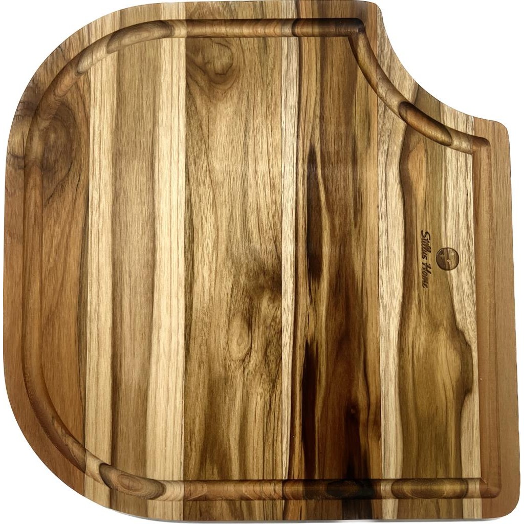 Tábua De Corte Madeira Teca Cuba Gourmet Dupla Stillus Home em Oferta na Shopee