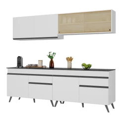 Armário de Cozinha Compacta 240cm Veneza Multimóveis V3696