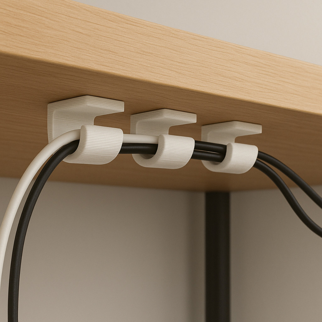 Kit 9x Suporte Organizador de cabos p/ Mesa C/ Fita Dupla Face 20mm Celular PC em Oferta na Shopee