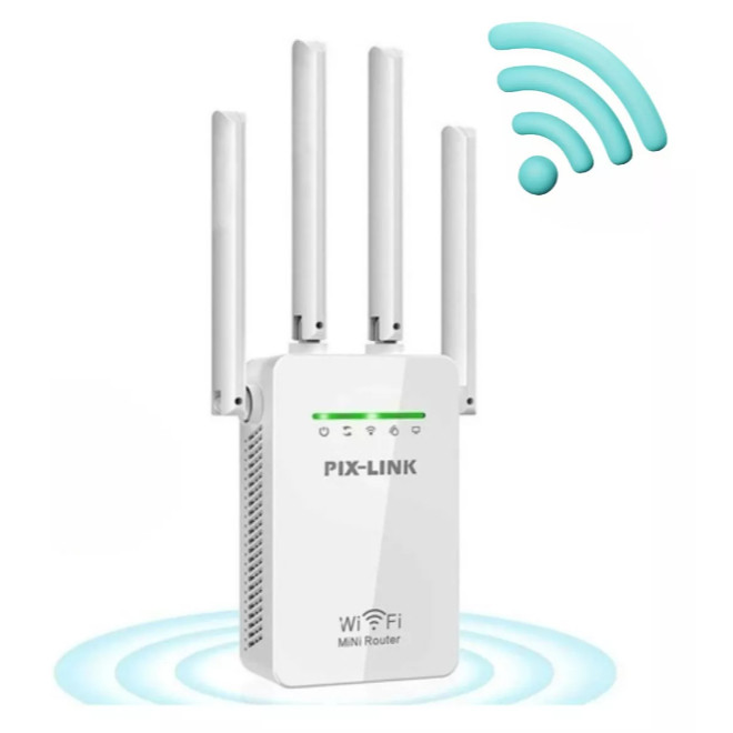 Repetidor Wifi   Amplificador De Sinal  wr09 Sinal Wi-fi  Sinal Com 4 Antenas