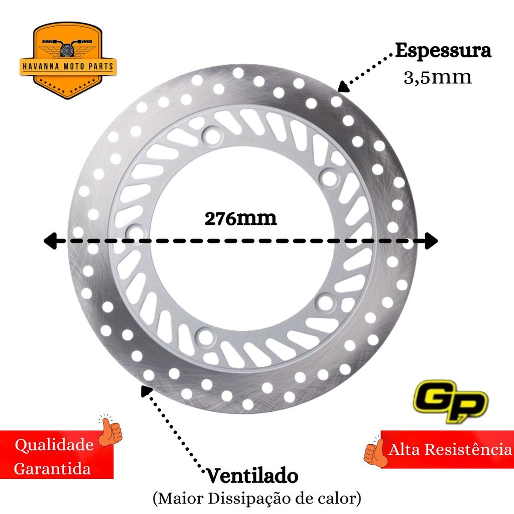 Detalhes do Kit Discos de Freio Cb 300r Sem Abs 2009-2015 + Pastilhas Cobreq