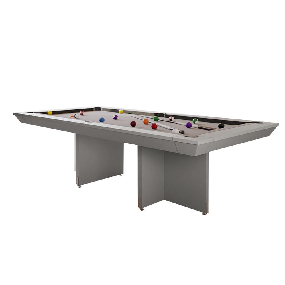 Mesa de Bilhar Sinuca e Jantar Oban Versátil com Tampo Removível 250 cm Base T Branco G84 - Gran