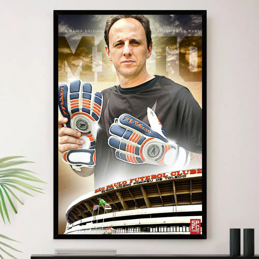 Quadro Rogerio Ceni Mito Morumbi Decorativo A4 23x33cm
