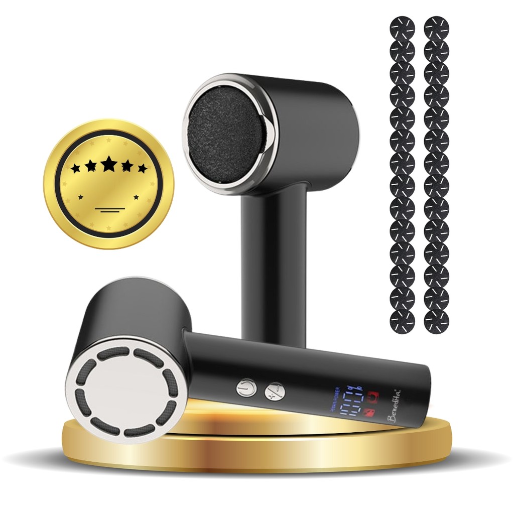 Pedicuro Elétrico Profissional Esfoliador de Pés Tira Calos + 28 Lixas em Oferta na Shopee